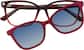 Front view of Lentes de Sol magnéticas Clip-On estilo ojo de gato 99123418 in Rojo thumbnail