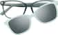 Front view of Lunettes de soleil magnétiques Clip solaire en forme d’œil de chat 99123424 in Verte thumbnail