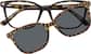 Front view of Lunettes de soleil magnétiques Clip solaire en forme d’œil de chat 99123425 in Carapace de tortue thumbnail