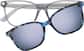Front view of Lunettes de soleil magnétiques Clip solaire en forme d’œil de chat 99123512 in Gris thumbnail