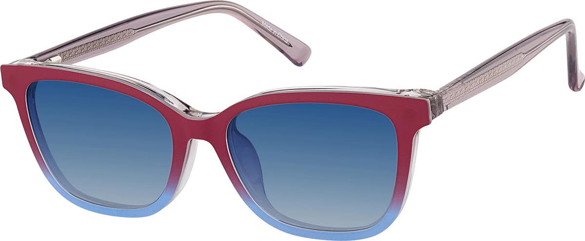 Violet Cat-Eye Magnetic Clip-On Sunglasses #99123517 | Zenni Optical