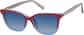Angle view of Cat-Eye Magnetic Clip-On Sunglasses 99123517 in Violet  thumbnail