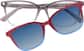 Front view of Cat-Eye Magnetic Clip-On Sunglasses 99123517 in Violet  thumbnail