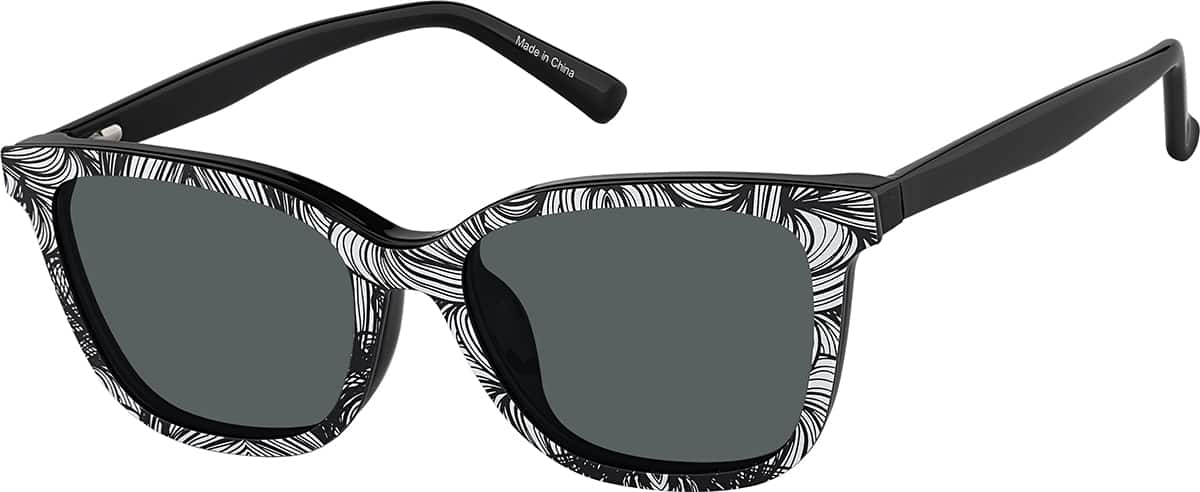 Black Cat-Eye Magnetic Clip-On Sunglasses #99123521 | Zenni Optical