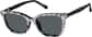 Angle view of Cat-Eye Magnetic Clip-On Sunglasses 99123521 in Black thumbnail