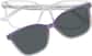Front view of Cat-Eye Magnetic Clip-On Sunglasses 99123623 in Clear thumbnail