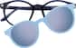 Front view of Round Magnetic Clip-On Sunglasses 99123716 in Navy Blue  thumbnail