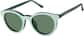 Angle view of Lunettes de soleil rondes magnétiques Clip solaire 99123724 in Verte thumbnail