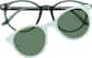 Front view of Lunettes de soleil rondes magnétiques Clip solaire 99123724 in Verte thumbnail