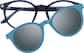 Front view of Round Magnetic Clip-On Sunglasses 99123816 in Indigo Blue  thumbnail