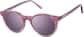 Angle view of Round Magnetic Clip-On Sunglasses 99123817 in Violet  thumbnail