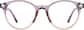 Front view without clip-on of Round Magnetic Clip-On Sunglasses 99123817 in Violet  thumbnail