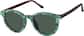 Angle view of Lunettes de soleil rondes magnétiques Clip solaire 99123834 in Verte thumbnail