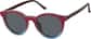 Angle view of Round Magnetic Clip-On Sunglasses 99123915 in Brown thumbnail