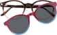 Front view of Round Magnetic Clip-On Sunglasses 99123915 in Brown thumbnail