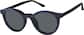 Angle view of Round Magnetic Clip-On Sunglasses 99123921 in Black thumbnail