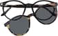 Front view of Round Magnetic Clip-On Sunglasses 99123925 in Tortoiseshell thumbnail