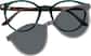 Front view of Lunettes de soleil rondes magnétiques Clip solaire 99123934 in Verte thumbnail