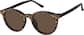 Angle view of Round Magnetic Clip-On Sunglasses  99124121 in Black thumbnail