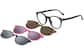 Image of Round Magnetic Clip-On Sunglasses  thumbnail