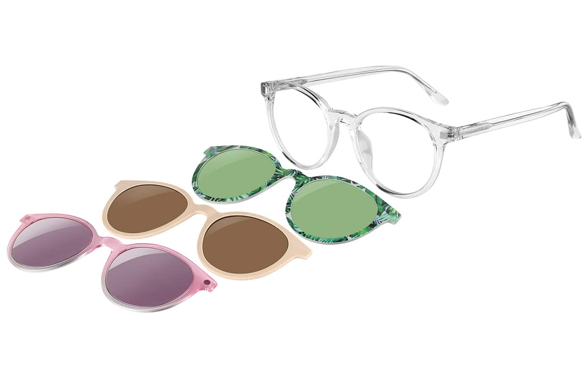 Image of Round Magnetic Clip-On Sunglasses
