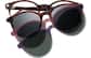Front view of Lunettes de soleil rondes magnétiques à clip solaire  99124215 in Brun thumbnail