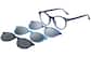 Image of Round Magnetic Clip-On Sunglasses  thumbnail
