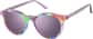 Angle view of Round Magnetic Clip-On Sunglasses  99124217 in Purple thumbnail