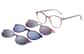 Image of Round Magnetic Clip-On Sunglasses  thumbnail