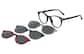 Image of Round Magnetic Clip-On Sunglasses  thumbnail