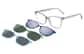 Image of Lunettes de soleil magnétiques à clip solaire en forme d’œil de chat  thumbnail