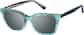 Angle view of Cat-Eye Magnetic Clip-On Sunglasses  99124316 in Navy Blue  thumbnail