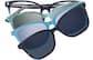 Front view of Cat-Eye Magnetic Clip-On Sunglasses  99124316 in Navy Blue  thumbnail