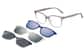Image of Lunettes de soleil magnétiques à clip solaire en forme d’œil de chat  thumbnail