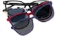 Front view of Lentes de Sol magnéticas Clip-On estilo ojo de gato  99124321 in Negro thumbnail