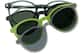 Front view of Lunettes de soleil rondes magnétiques à clip solaire  99124424 in Verte thumbnail