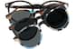 Front view of Round Magnetic Clip-On Sunglasses  99124425 in Tortoiseshell thumbnail