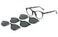 Image of Round Magnetic Clip-On Sunglasses  thumbnail