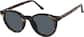 Angle view of Round Magnetic Clip-On Sunglasses  99124525 in Tortoiseshell thumbnail