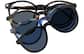 Front view of Round Magnetic Clip-On Sunglasses  99124525 in Tortoiseshell thumbnail
