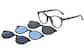 Image of Round Magnetic Clip-On Sunglasses  thumbnail