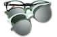 Front view of Lunettes de soleil rondes magnétiques à clip solaire  99124534 in Verte thumbnail