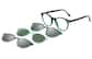 Image of Lunettes de soleil rondes magnétiques à clip solaire  thumbnail