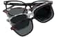 Front view of Lunettes de soleil magnétiques à clip solaire en forme d’œil de chat  99124621 in Noir thumbnail