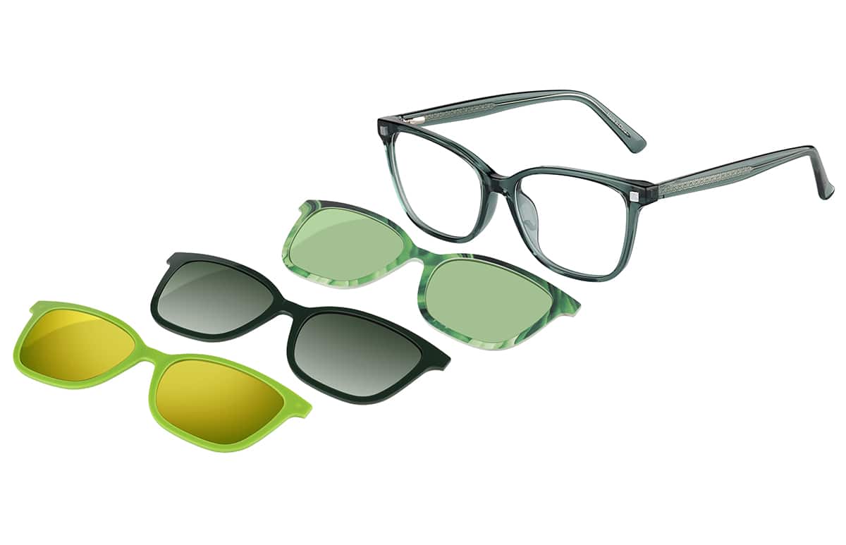 Image of Lunettes de soleil magnétiques à clip solaire en forme d’œil de chat