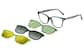Image of Lunettes de soleil magnétiques à clip solaire en forme d’œil de chat  thumbnail