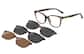 Image of Lunettes de soleil magnétiques à clip solaire en forme d’œil de chat  thumbnail