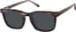 Angle view of Rectangle  Magnetic Clip-On Glasses  99124815 in Brown thumbnail