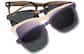 Front view of Rectangle  Magnetic Clip-On Glasses  99124815 in Brown thumbnail