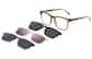 Image of Rectangle  Magnetic Clip-On Glasses  thumbnail